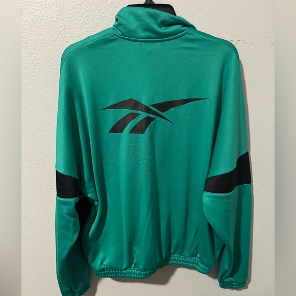 NWT!! Reebok Classic Vintage Tracktop Zip Up Jacket in Emerald Green - Picture 13 of 13